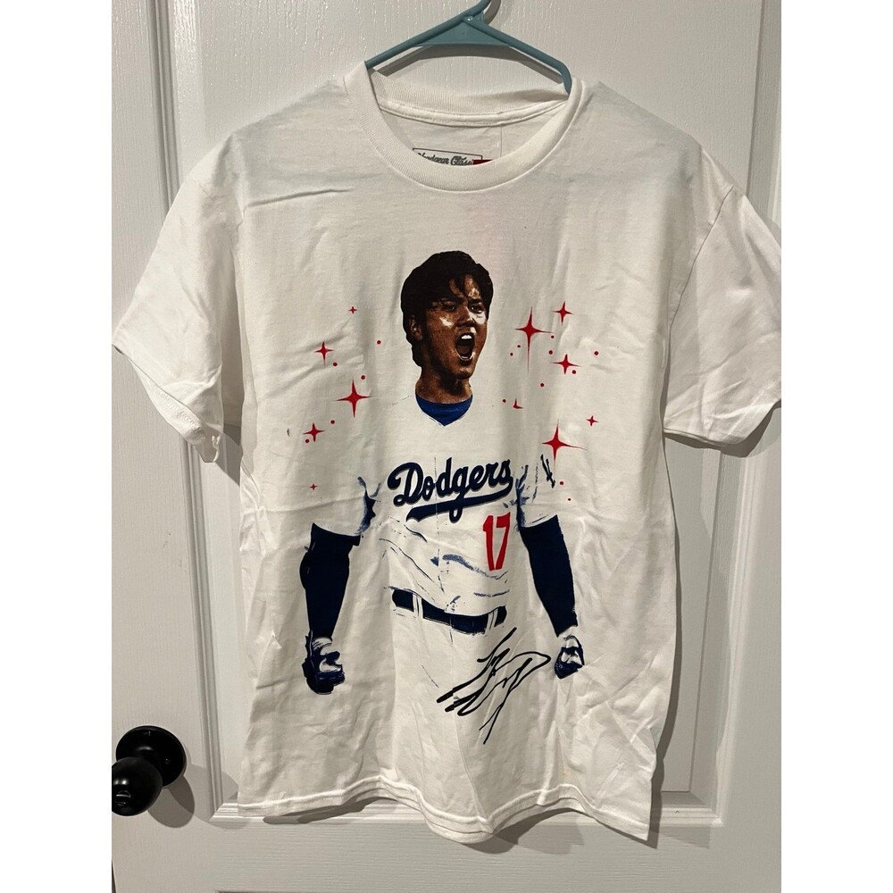 Headgear Classics Dodgers # #17 Graphic T-Shirt White Size M NWT